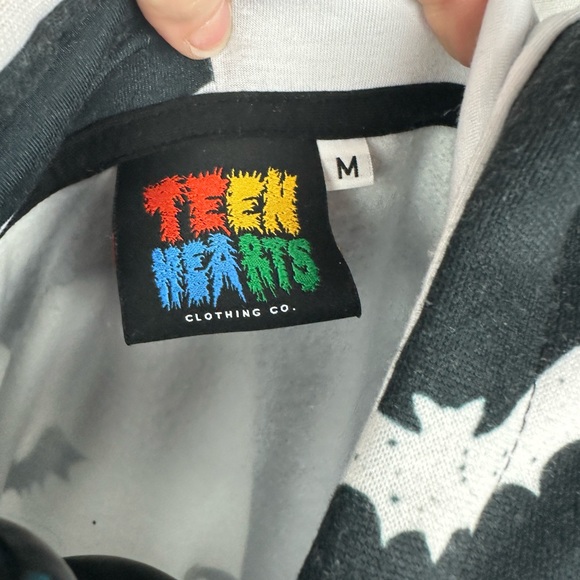 Teen Hearts Kawaii Anti Social Goth Gang Graphic Grunge Hoodie Size Medium - Picture 3 of 9